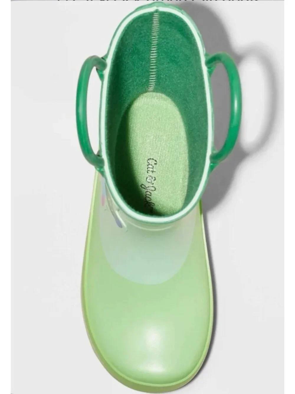 Cat & Jack Toddler Green/Kesi Catepillar Rain Boots Size 11